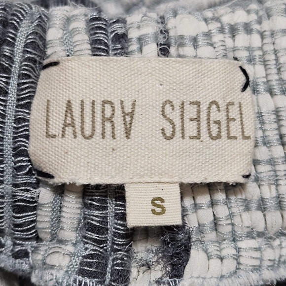 Anthropologie Laura Siegel Ellison Culotte Pants Sz S Stripped‎ Textured Pull On - Picture 8 of 13